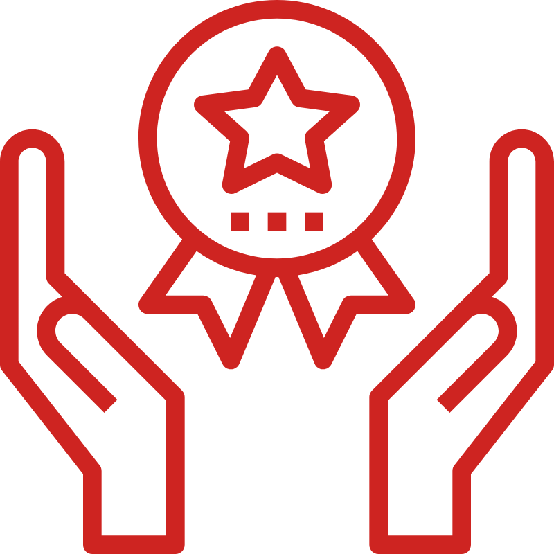 Image representing open hands receiving a benefit