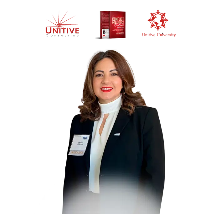 Image Yvette Durazo representing Unitive Consulting, Unitive University and her book Conflict IQ.